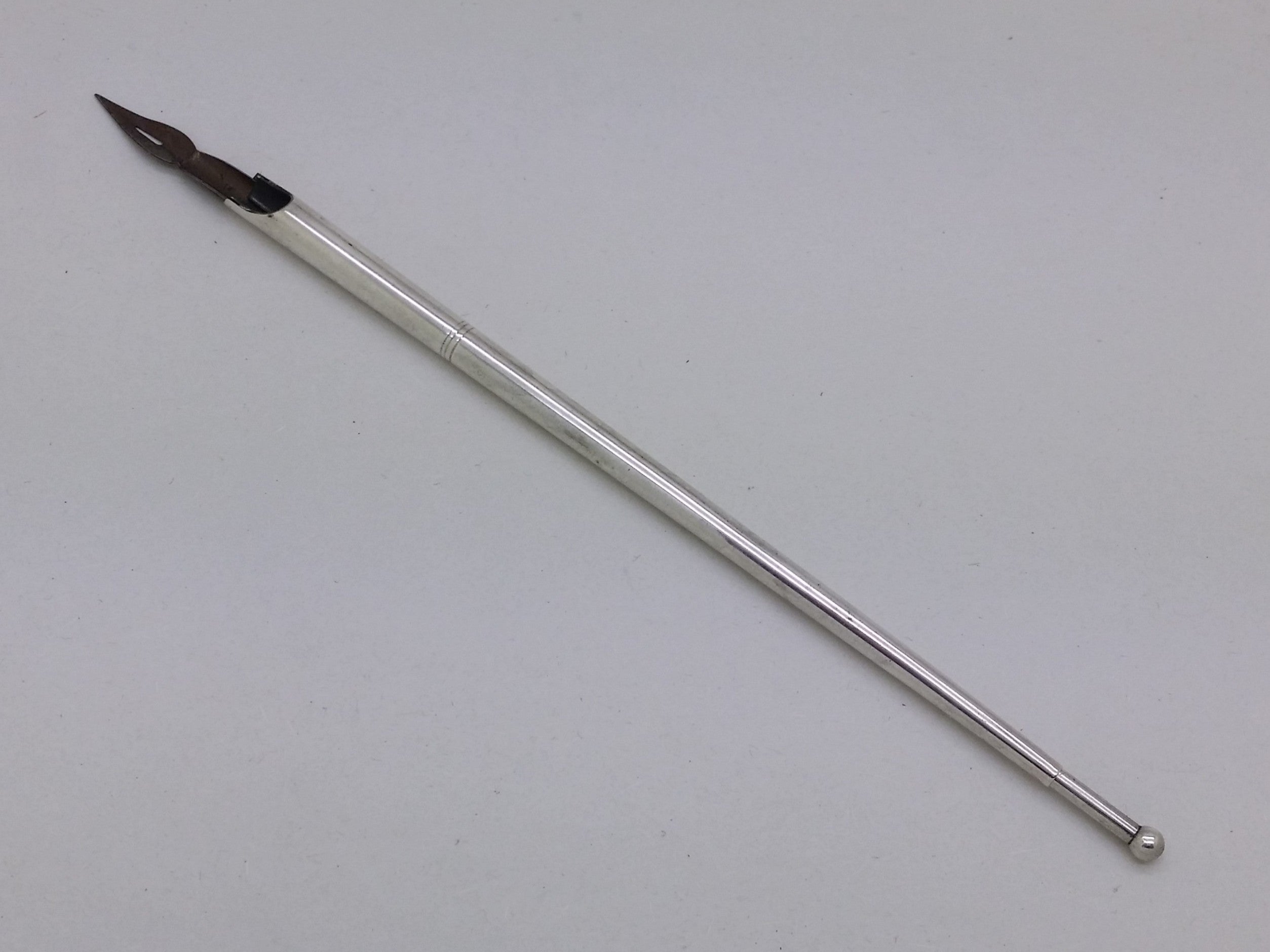 Edwardian 1908 Sterling Silver Tapered Dip Pen Hallmarked Birmingham