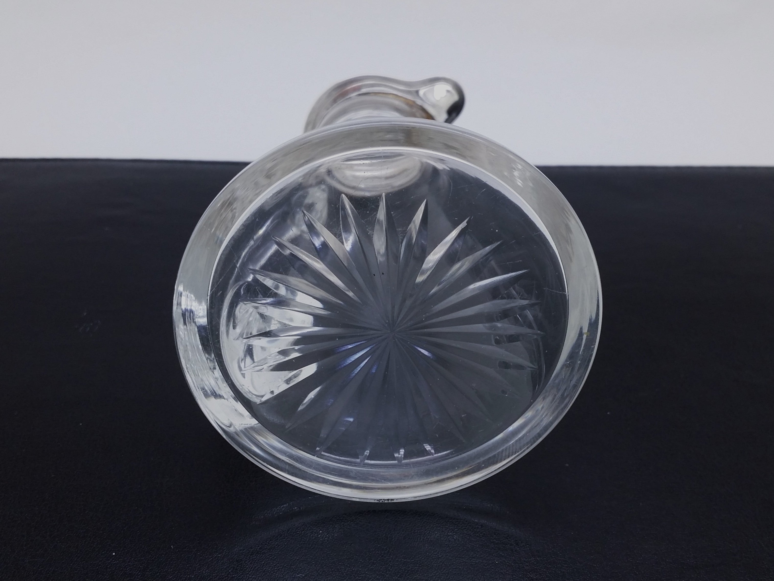 Edwardian 1906 Sterling Silver & Glass WHISKY Noggin Decanter, Birmingham