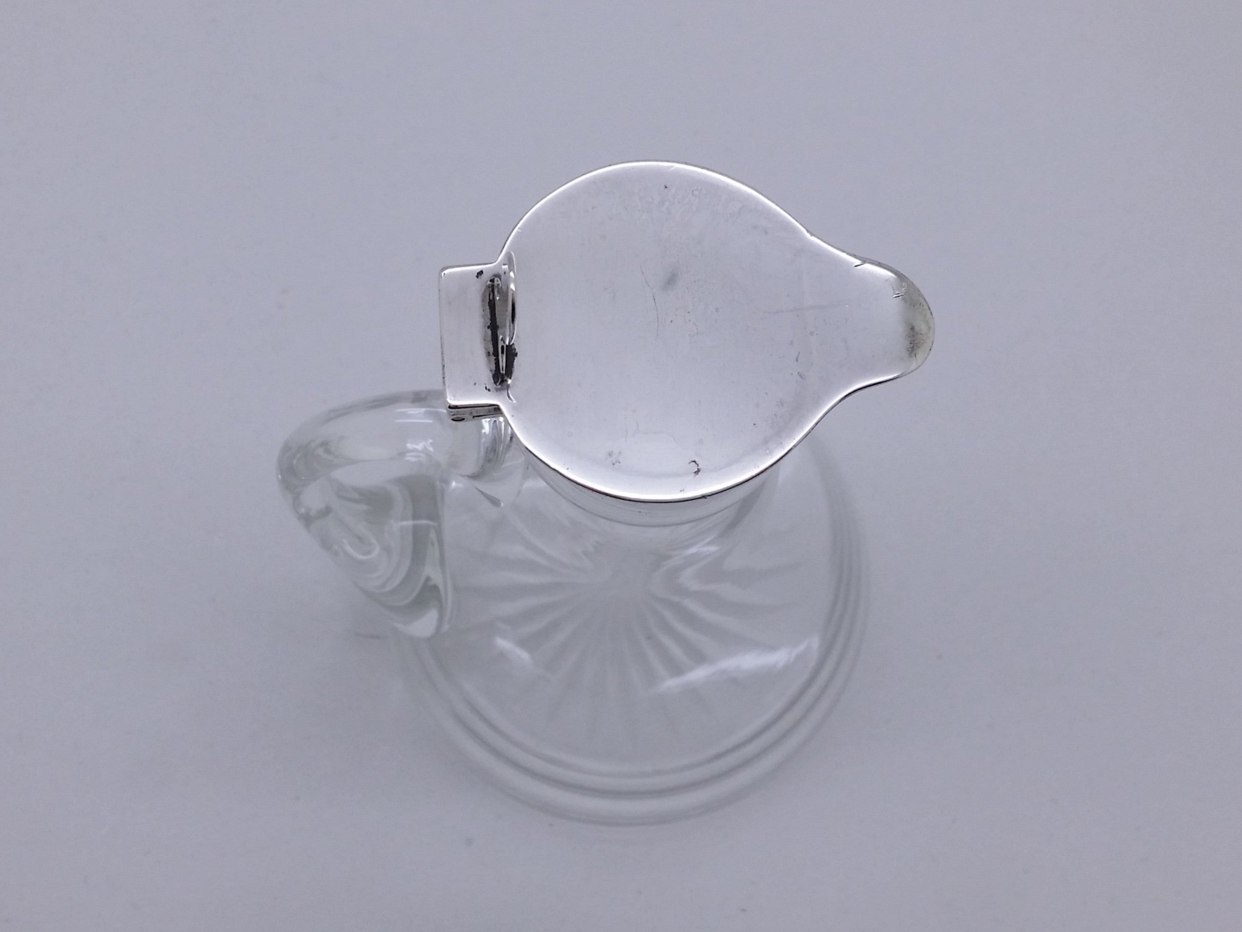Edwardian 1906 Sterling Silver & Glass WHISKY Noggin Decanter, Birmingham