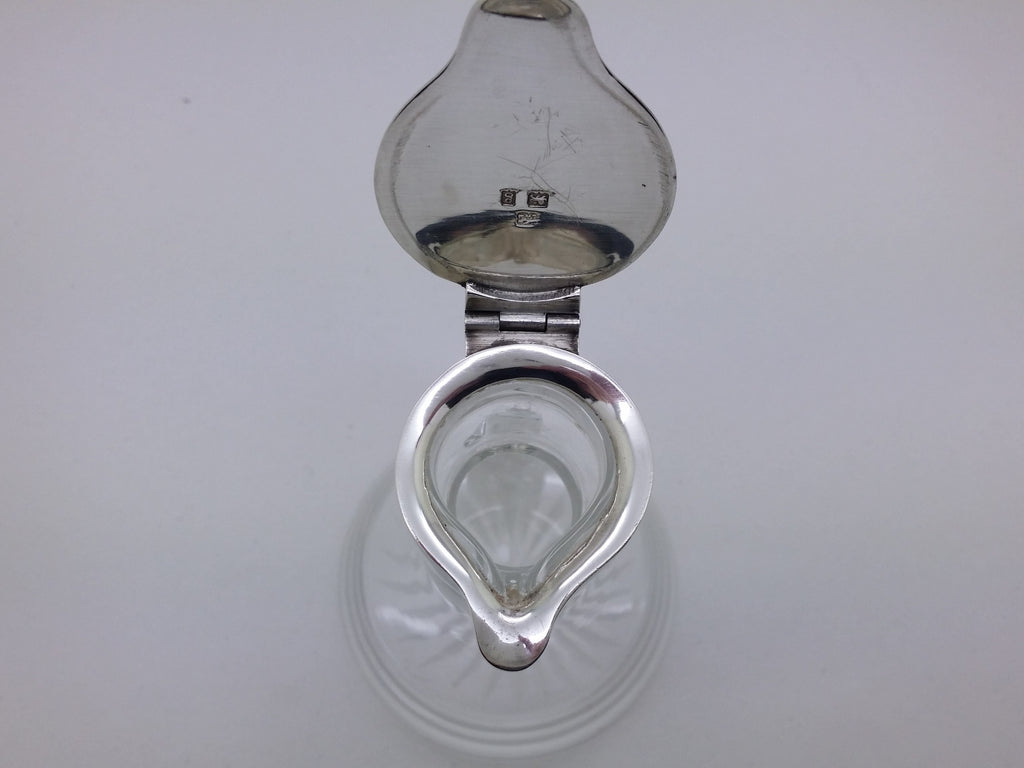 Edwardian 1906 Sterling Silver & Glass WHISKY Noggin Decanter, Birmingham