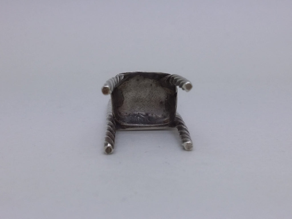 Dutch 19th Century Continental Silver Miniature Chair, Amsterdam