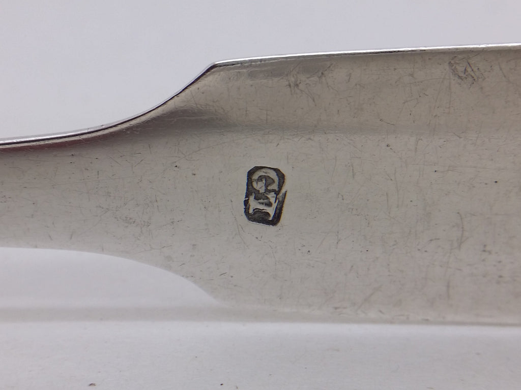 George Turner maker's mark GT on sterling silver sugar tongs.
