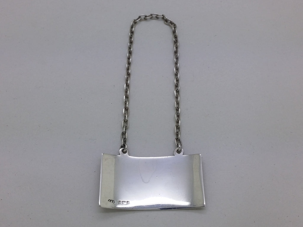 Elizabeth II 1972 Sterling Silver Sherry Decanter Wine Label, Birmingham