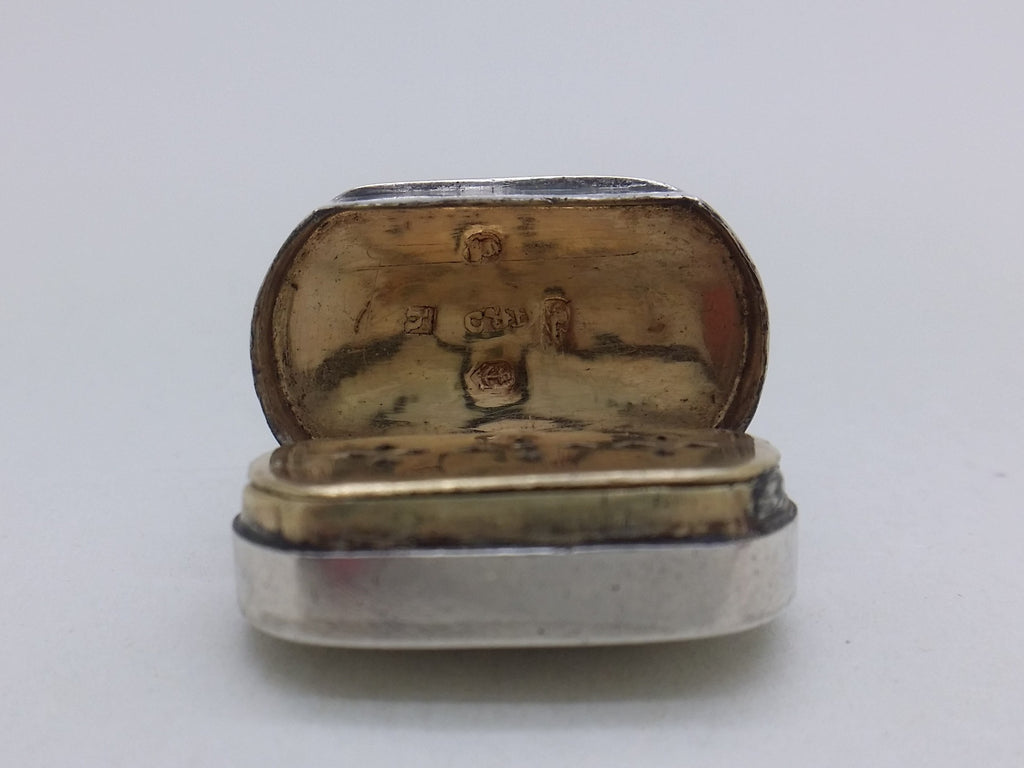 George III 1805 Small Sterling Silver Plain Vinaigrette, Birmingham