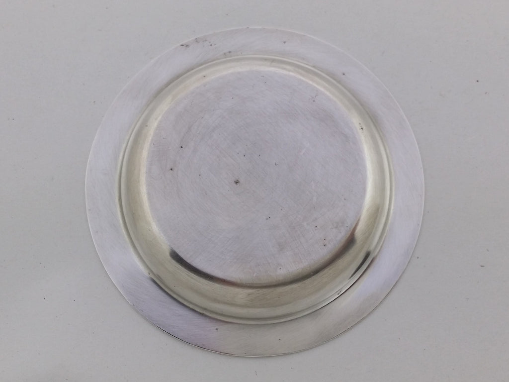 Elizabeth II 1957 Sterling Silver 3" Communion Paten Dish, Sheffield