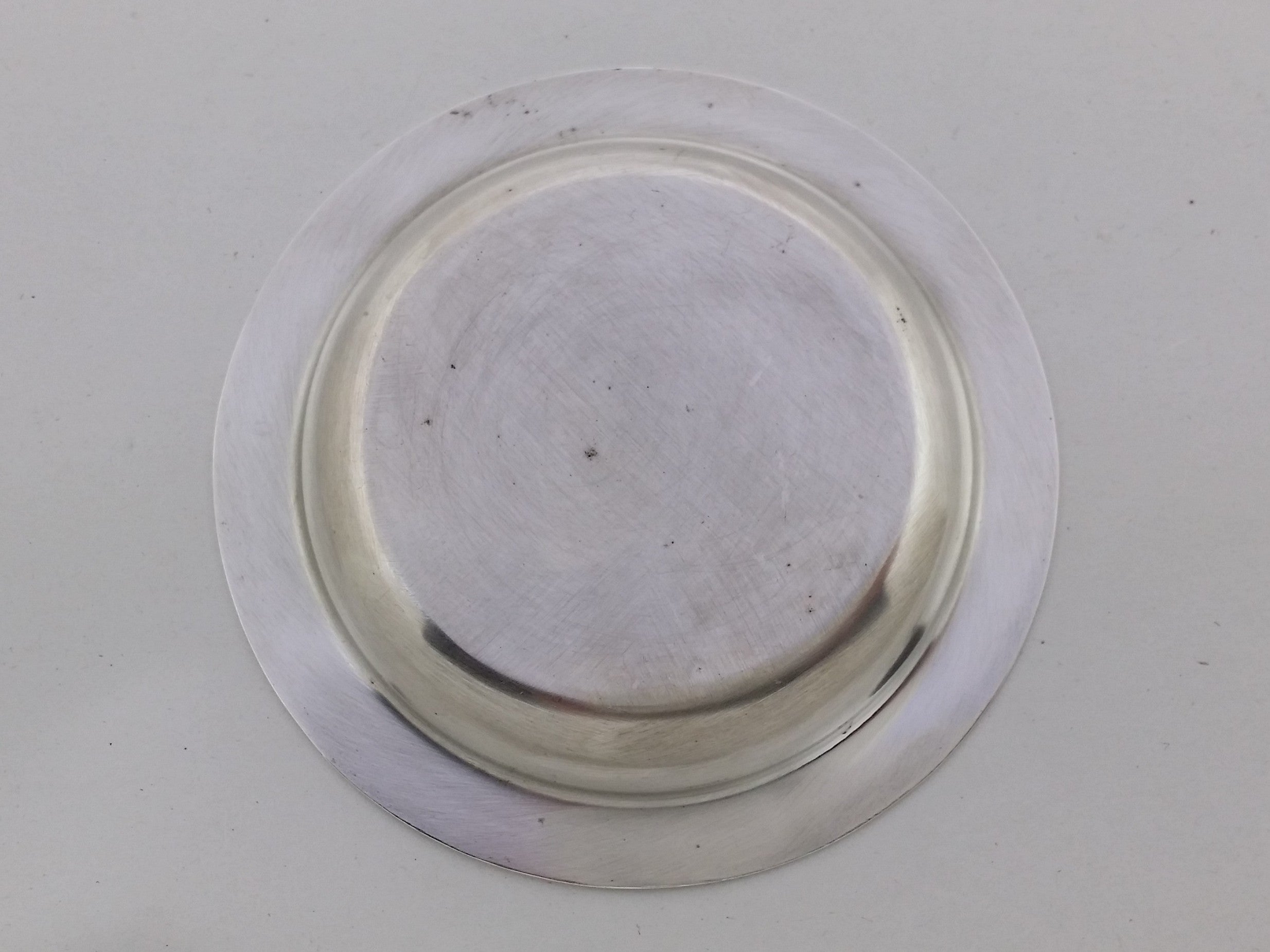 Elizabeth II 1957 Sterling Silver 3" Communion Paten Dish, Sheffield