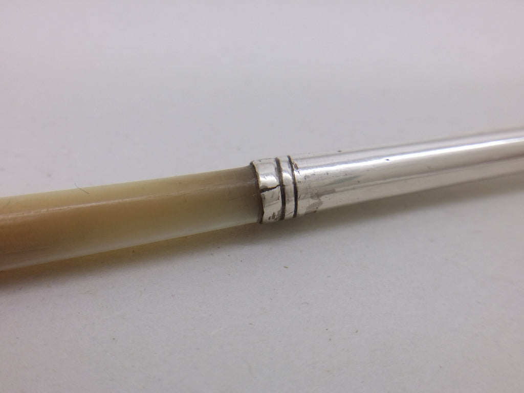 George IV 1820 Sterling Silver & Mother of Pearl Caddy Spoon, Birmingham