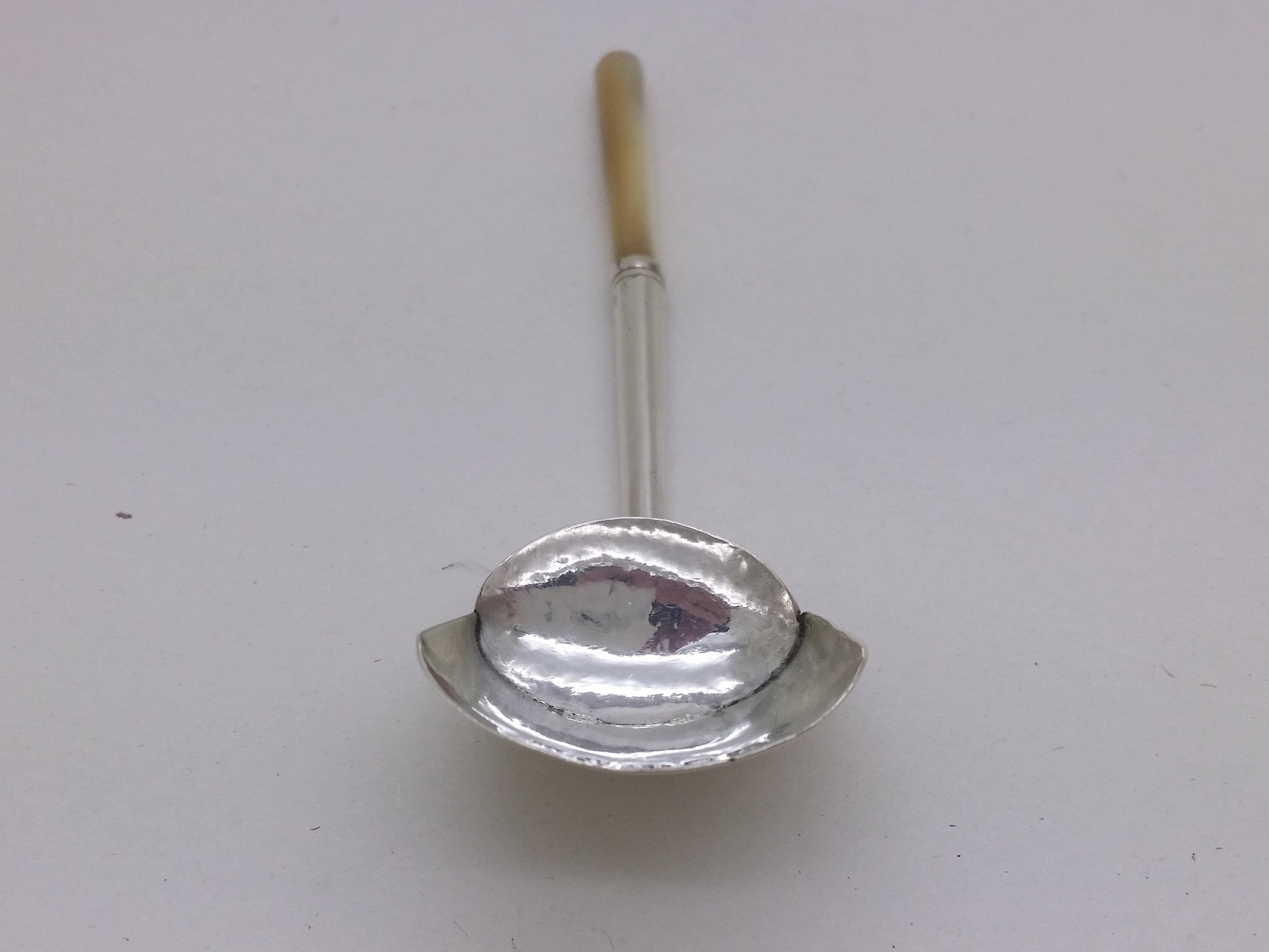 George IV 1820 Sterling Silver & Mother of Pearl Caddy Spoon, Birmingham