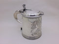 Victorian 1894 Sterling Silver Saddlers Co 1pt Lidded Tankard, London