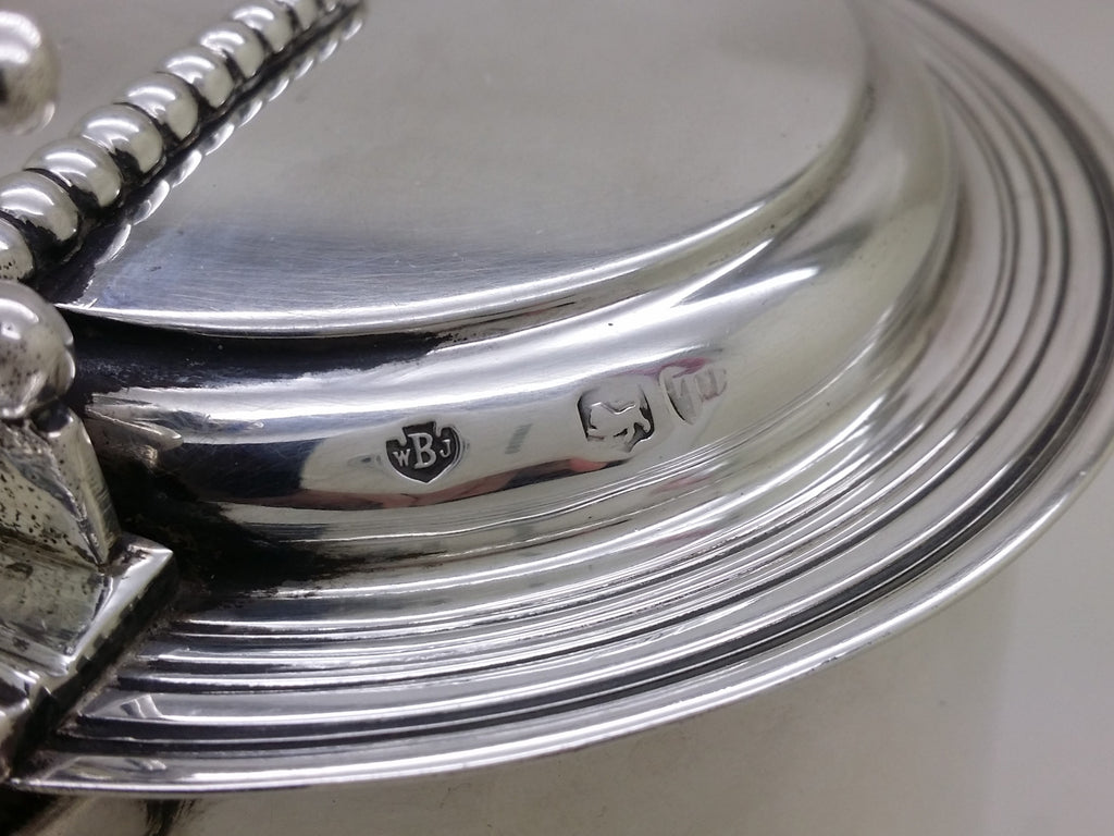 Victorian 1894 Sterling Silver Saddlers Co 1pt Lidded Tankard, London